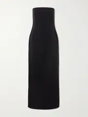 [Solace London] Solace London - Anderson Strapless Crepe Gown - Black - UK 16 UK 16 Black