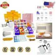 Pink Candle Making Kit for Beginners: Natural Beeswax & Stainless Steel Tools