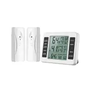 Refrigerator Thermometer Wireless Digital Freezer Thermometer Audible Alarm Min and Max Display LCD Display for Home