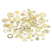 100Gram Metal Gears Charm Wheel Gears Charm Pendant, Old Gold