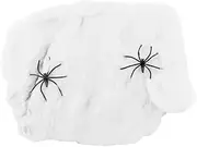 Spider Web Halloween Decoration Haunted House Cobweb Indoor Outdoor Spooky Props -White