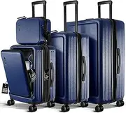 [TRAVELARIM] Hard Shell Luggage Sets with Spinner Wheels 4 Piece