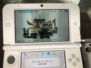 土城可面交現貨稀少限量二手日版任天堂3DS LL 魔物獵人4 限定版3DS LL 8成新主機無須R4卡即可直改日原裝