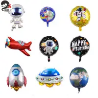 在飛比找蝦皮購物優惠-🎈辣妹子🎈新款太空人鋁膜氣球 火箭兒童布置生日派對裝飾批發氣