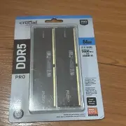 Crucial Pro 64GB (2 x 32GB) DDR5 5600 (PC5 44800) XMP 3.0 & AMD EXPO Ready Deskt