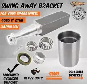 REAR BAR SWING AWAY SPARE WHEEL BRACKET KIT WITH 40 X 200MM SQUARE STUB AXLE 4WD