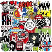 100pcs Cool Brand Skateboard Teens Skate Stickers for Laptop Water Bottles Car Luggage Bicycle Helmet Motorcycle Bumper (100pcs Rock Music)