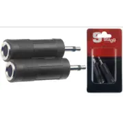 Stagg 2 x Female Jack/Male Mini Phone-Plug Adaptor