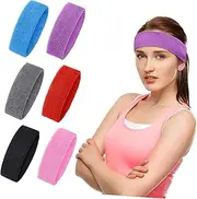 [FRCOLOR] 6 Pcs Elastic Fitness Headbands Sweat Absorbent Workout Headbands Vibrant Colors for Yoga Running and Daily Wear Durable and Versatile Sports Accessories