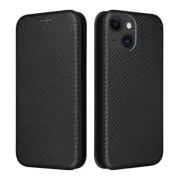 Carbon Fiber Leather Case For iPhone 15 14 13 12 11 Pro Max Flip Wallet Cover