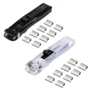 Set of 8 Reusable Paper File Document Clamps Set with Refillable Clamp Holder