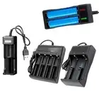 Sleek Black Design Dual Slot USB Smart Battery Charger for Lithium Cells