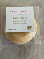 Grand Hyatt SFO Lemon Tea Tree Bath Tablet by Yuzu Soap 3oz NEW SEALED