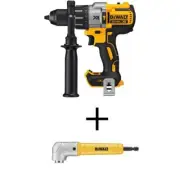 DEWALT Heavy-duty Hammer Drill 1/2" 20-Volt Brushless w/ Right Angle Attachment