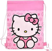 [Fast Forward] Hello Kitty Drawstring Bag, Pink with Bow Pattern, Non-Woven Fabric, Pink
