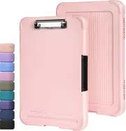 Sooez Reinforced Clipboard with Storage, Inner Plastic Folder Attached, Heavy Du