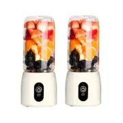 NNEAGS 2X Portable Mini USB Rechargeable Handheld Juice Extractor Fruit Mixer Ju