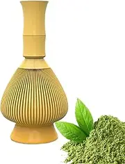 Matcha Stirrer, Traditional Japanese Chasen Matcha Whisk, Handcrafted Stirrer Mixing Tool with Holder for Tea Lover, Coffee Shops