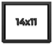 14x11 Shadow Box Frame Black | 2 Inches Deep Real Wood Contemporary Shadowbox Di