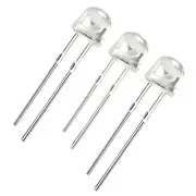1000Pcs Light Emitting Diode,2 Pin Clear Straw Hat LED(Multicolor,3mm,20mA)