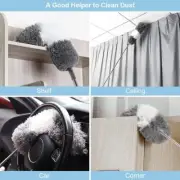 2.8m Feather Duster Telescopic Rod Furniture CeilingTelescopic Gap Brush New AU