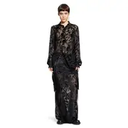 [ANN DEMEULEMEESTER] Rada High Comfort Dèvorè Shirt Black