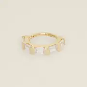14K REAL Solid Gold Straight Baguette Clicker Ear & Nose Hoop Ring Piercings 18G