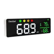 3-In-1 Decibel Meter Sound Level Reader + Humidity & Temperature. Classroom Noise Meter, SPL & DB Meter for Wall Mounted As Shown