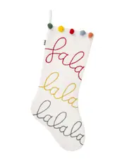HGTV 20in Falala Embroidered Stocking
