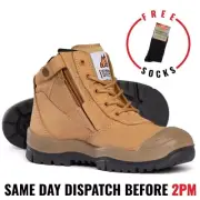 Mongrel 461050 Men's Wheat Steel toe Safety Work Boot, Australian Made!