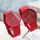 Skagen Unisex Aaren Kulor Poppy Red Silicone Strap Watches 41 mm Set of 2