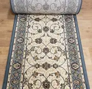 Rug Depot Traditional Oriental Hall and Stair Rug Runner - 31" Wide Ivory/Blue