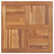 Table Top Solid Teak Wood Square 80x80x2.5 cm