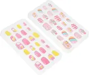 ibasenice 2 Boxes Nail Piece Girls Fake Nails Fake Nails for Kids Kid Fake Nails Kids Nail Cover Press on Nail Covers Girls Nail Diy Nail Tips Diy Kids Fake Nails Lovely Girls False Nails