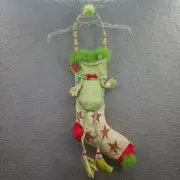 Department 56 Christmas Large Stocking Krinkles Frog