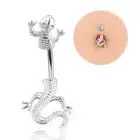 Stainless Steel Lizard Navel Belly Button Ring Bar Women Body Piercing Jewelr-bp