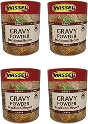 Massel Premium Traditional Brown Gravy Powder/Premium Brown Gravy Mix - 4 x 1.5kg Canister Bulk Pack|Plant Based, Low FODMAP, Gluten Free, Dairy Free, Trans Fat Free, No Added MSG, Vegan Friendly