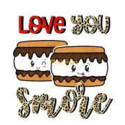 Sublimation Print Ready to Press Heat Transfer Love You S’more Leopard Print