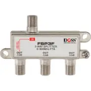 DOSS FSP3F 3 WAY 'F' SPLITTER FREE TO AIR BALANCED DC POWER PASS 900MHZ