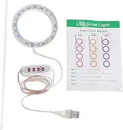 Atelierate LED Grow Light Full Spectrum Phyto Grow Lamp USB Angel Ring Lamp for Succulents, Flower Plants Growth (Sunshine)