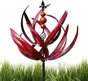 Harlow Garden Wind Spinner - Metal Wind Spinner | 360 Degree Rotatable Metal UV Resistant Stakes | Garden Wind Spinners Wind Sculptures Spinners Outdoor Yard Art for Lawns, Patio