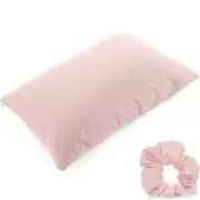 Beauty Pillow Cover Keeps Hair Tangle Free and Bonus Matched Scrunchie -Cream