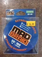 MadFishen Mad Braid 150Yd Chartreuse Braid 8 Strand Dyneema 20lb