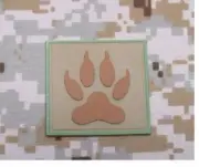VELCRO® BRAND Fastener Morale Patch PVC Paw K9 Multitan 2"