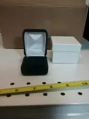 Black Velvet single ring Box Display Jewelry Gift Boxes Velour 1 Dozen