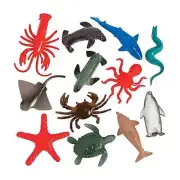 Plastic Animals Ocean Animals - 12 piece Sea Creature Toys Set