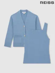 Reiss Blue Harper 13-14 yrs Compact Knit Top And Cardigan Set (AW8920) | $155
