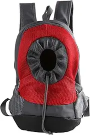 NSQFKALL Pet Backpack Strap Foldable Mesh Dog Shoulder Bag Cat Chest Animal Backpacks for Toddlers (Red, 35)