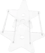 Angoily Stylish Acrylic Record Rack Cd Storage Holder Modern Bookend for Office Use