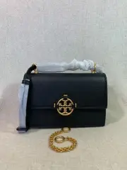 NWT Tory Burch Black Leather Miller Mini Convertible Bag $398